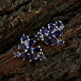 Greta Blue Stud Earrings for Everyday Elegance